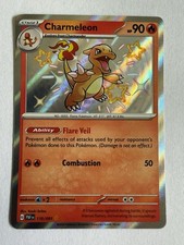 Pokemon Charmeleon Paldean Fates Scarlet & Violet Shiny Holo Card 110/091