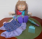 Cabbage Patch 1st Edition Crimp N Curl Doll Curling Iron Pick Dress 1991