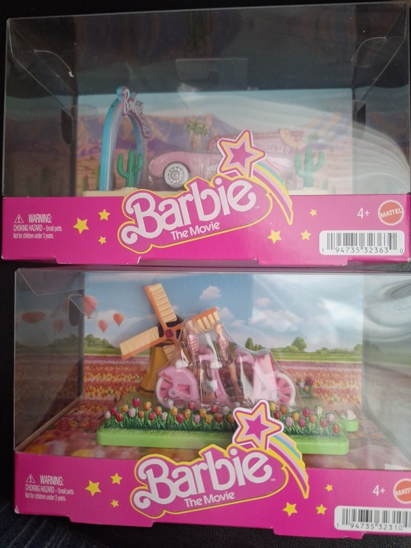 Barbie Mini BarbieLand The Movie Corvette And Windmill  Bicycle Both New In Box
