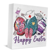 Happy Easter Eggs Decorations Life Decor Sign Spring Decorative Gifts for Nurse