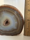 Natural Agate Geode Crystal Rock Blue Brown Polished — photo 6