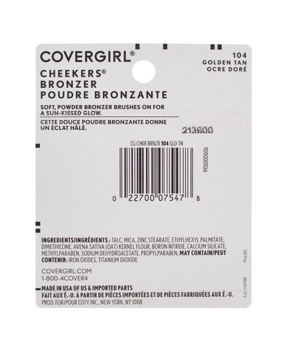 2pack Covergirl Cheekers Bronzer Sealed 0.12 oz 104 - Golden Tan - Picture 5 of 5