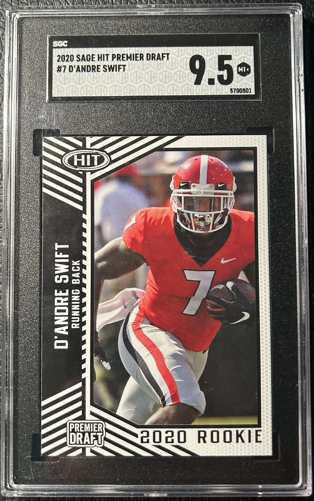 D'Andre Swift Sage Hit Premier Draft #7 Purple