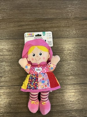 Tomy LAMAZE My Friend Emily Soft Plush Doll Clip-On Rattle Crinkle Cuddle Toy