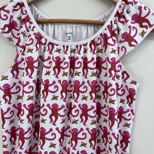 Roberta Roller Rabbit Girls Pink Monkey Marina Dress Size 12 - Picture 4 of 7