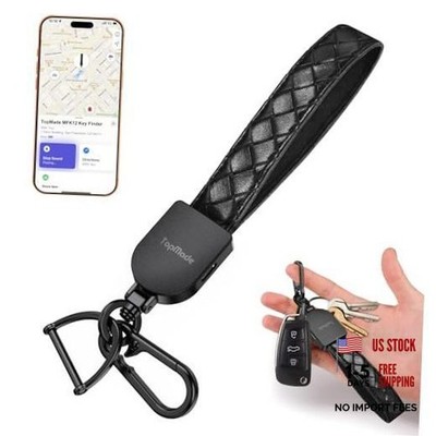 Keychain, Works with Apple Find My (iOS Only), Car Key Black & Carbon Black