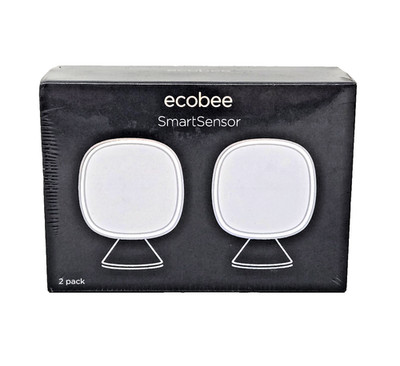 ecobee SmartSensor Room Temperature Sensors White Pack of 2 EB-RSHM2PK-01 New!