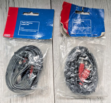 Image of 2 x Maplin Twin RCA Phono Double Audio Lead Male Cable 3 metre - NEW
