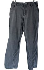 Carhartt Rigged Flex Relaxed Fit Gray Canvas Work Pants Men’s 38x34 Actual 38x32