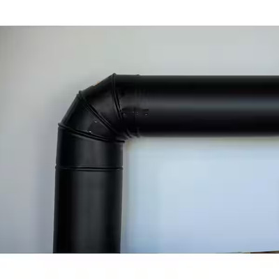 6 in. x 6 in. Black Stove Pipe Elbow - Durable and Efficient