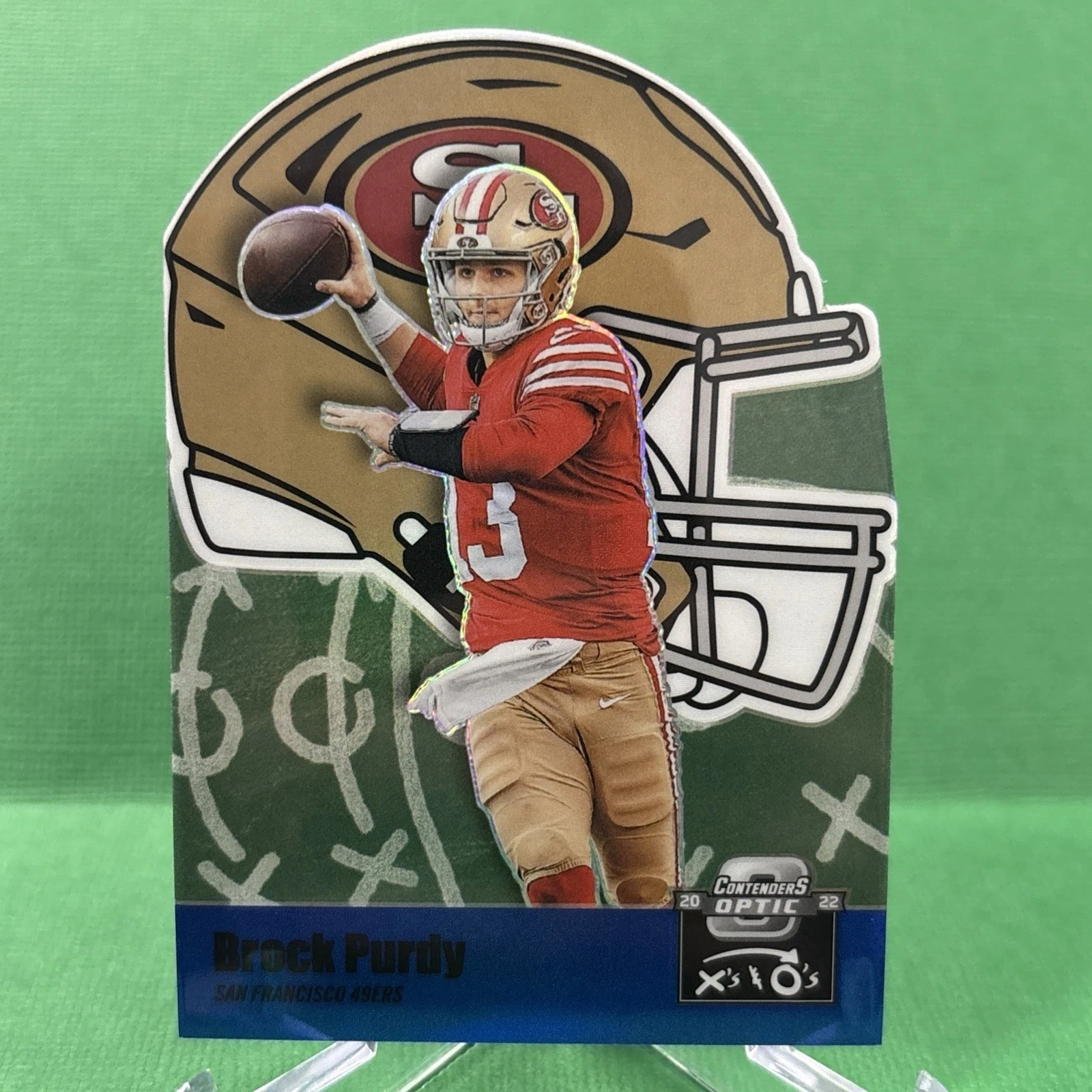 Brock Purdy Panini Contenders Optic X's & O's #XO32 Blue