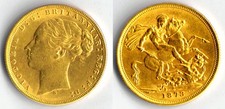Australia 1873 S Queen Victoria Sydney Mint  Sovereign RARE LOW MINTAGE KEY DATE