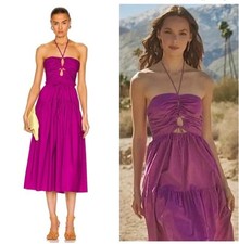 Ulla Johnson Ella Cutout Halter Dress Boho Flowy Feminine Festival Purple Size 2