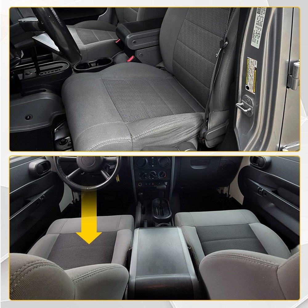 Front Left Driver Bottom Cloth Seat Cover For 2007-10 Jeep Wrangler Sahara Gray thumbnail 10