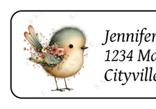 30 Cute Bird personalized return address labels stickers tags