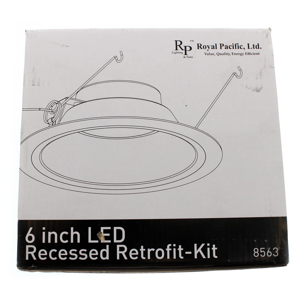 ROYAL PACIFIC 8563 EMBELLECEDOR LED RETROFIT, 3K, 795LMS, 120V, 12.5W, CROMO, 6 PULGADAS Foto 4 de 4