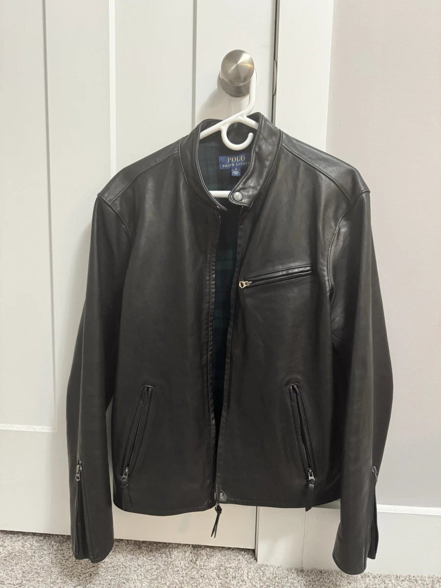 Ralph Lauren Leather Outer Shell Black Coats, Jackets & Vests for
