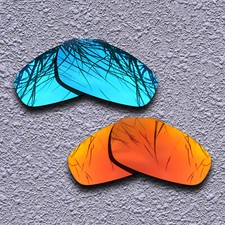 Blue Fire Red Antiscratch Replacement Lenses For-Oakley Split Jacket Polarized