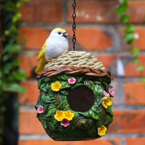 Nichoir Décoratif à Suspendre En Résine | Décoration D'extérieur