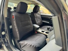 Black Waterproof Canvas Car seat covers Front 2PCS For Nissan Kicks 2018-2025