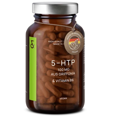 CLAV 5-HTP 100mg hochdosiert plus Vitamin B6 - 120 Kapseln - aus Griffonia Extrakt