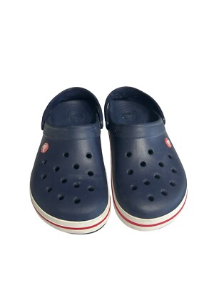 Crocs Crocaband Clogs Slip On Shoes Navy Blue White Red Mens