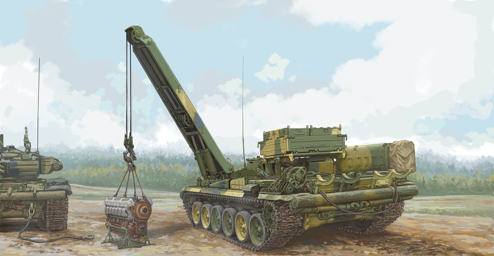 Trumpeter 1/35 09553 RUSSIAN BREM-1 ARMOURED RECOVERY VEHICLE