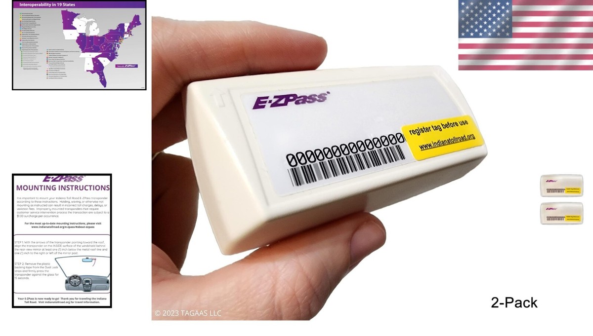 Ready-to-Use E-ZPass Transponder 2-Pack with Comprehensive