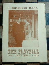 1945 Sept Playbill - I Remember Mama @ The Music Box - Marlon Brando debut