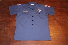 Boy Scouts of America BSA Youth Shirt Blue X-Large XL Sewn Patches Short Sleeve