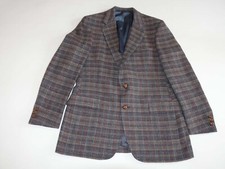 Austin Reed Men's Tweed 2 Button Sport Coat Size 42 Long Brown Blue Gray Blazer