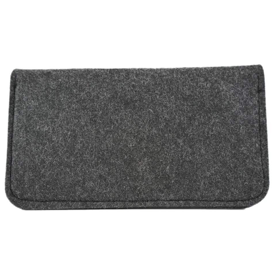 Universal Felt Wallet Case w/ Magnetic Closure Fits Most Smartphones - Dark Gray - Image 4 of 4
