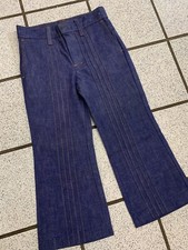 Vintage Girls Bell Bottom Jeans Flare Front Seam Hippy Disco 1970 NEW Kids 5 / 6