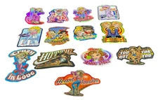 VTG 2003 ODM Brand Imports Sticker Aztlan Style Holographic Big Eyes CHOICE