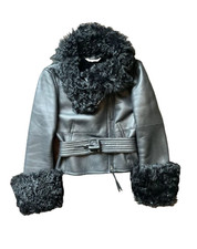 Max Mara Sportmax Shearling Bomber Jacket Elegant And Comfortable For Women Size