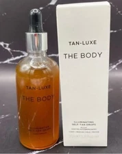 Tan-Luxe The Body Illuminating Self-Tan Drops Light/Medium Sealed 1floz/30ml NIB