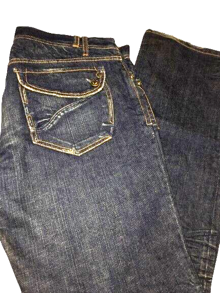 Henry DUARTE Men's Jeans - Button Flap back Pockets - Button Henry DUARTE Men's Jeans - Button Flap back Pockets - Button