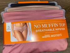 Warner's Womens Hipster Underwear Panties Polyester Breathable 3-Pair A  S/5