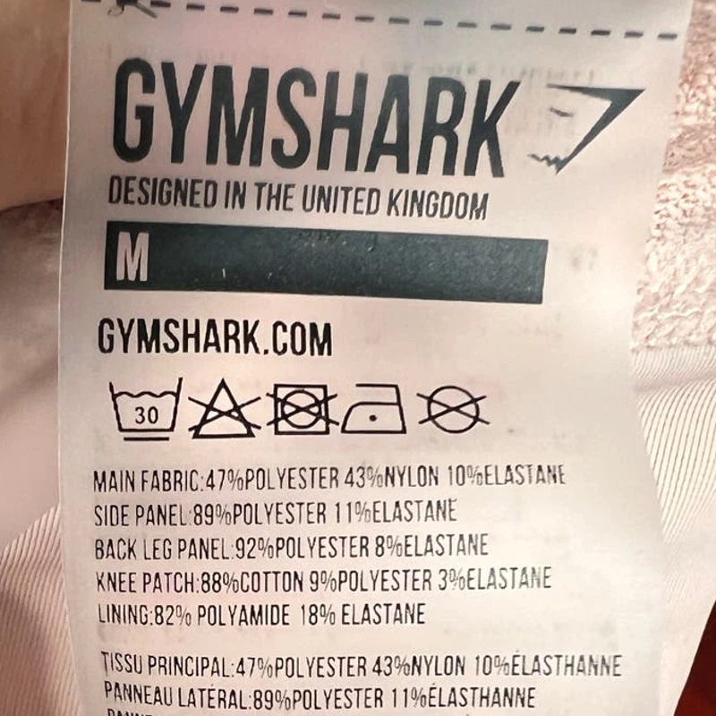 GYMSHARK Women's M Pink Blush True Texture High Waist Stretch Yoga Gym Leggings - Image 4 of 4