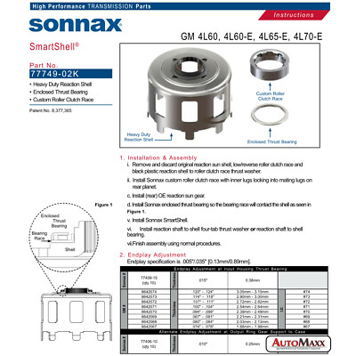 Sonnax Smart Sun Shell 77749-02K 4L60E 700R4 4L65E 4L70E 1982-up