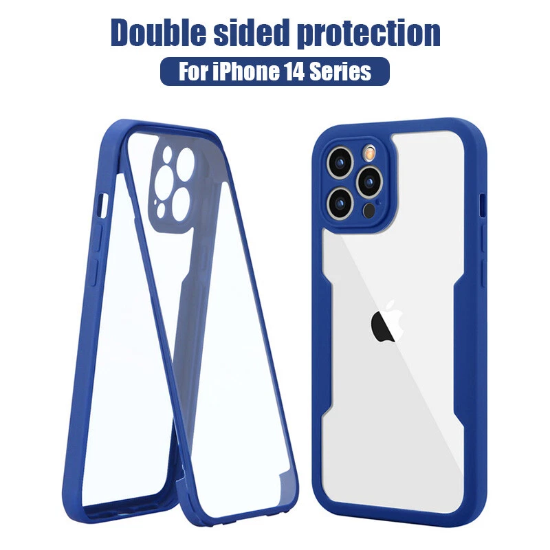 For iPhone 16 15 Pro Max 14 13 12 360° Double Sided Clear Shockproof Case Cover - Image 3 of 4