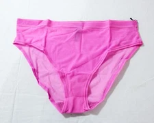 Curvy Couture Women's Sheer Mesh High Cut Brief Panty ZG3 Flirt Large NWT