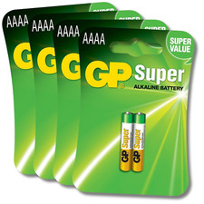 8x GP AAAA LR61 Batteries MN2500 E96 1.5V Super Alkaline *LONG EXPIRY*