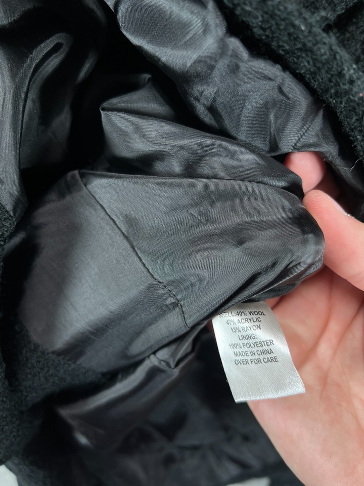 VTG Marvin Richards J Percy Wool Coat Double Breasted Jacket Womens