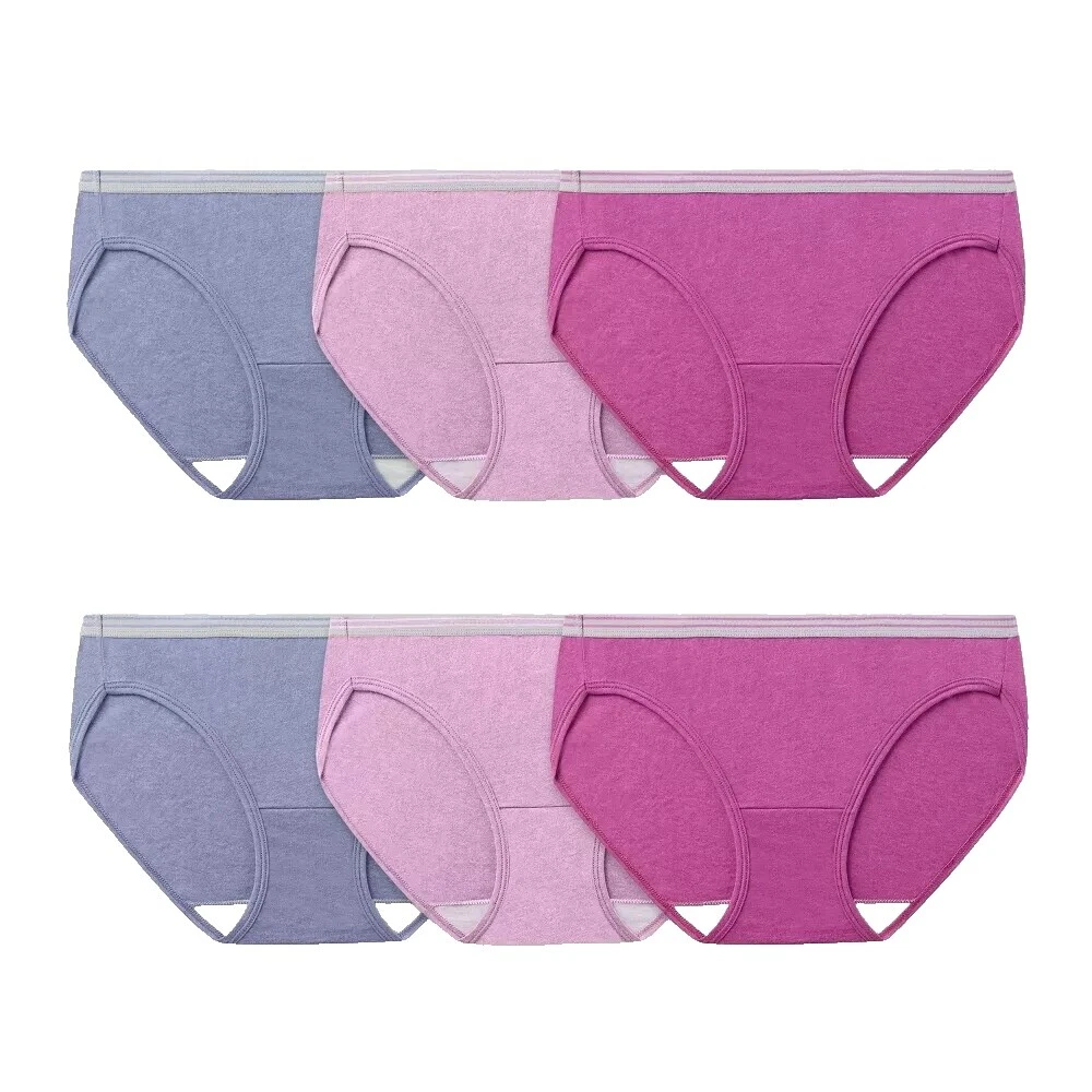 Poliéster Fruit of the Loom Bikini Bragas sólido para De mujer
