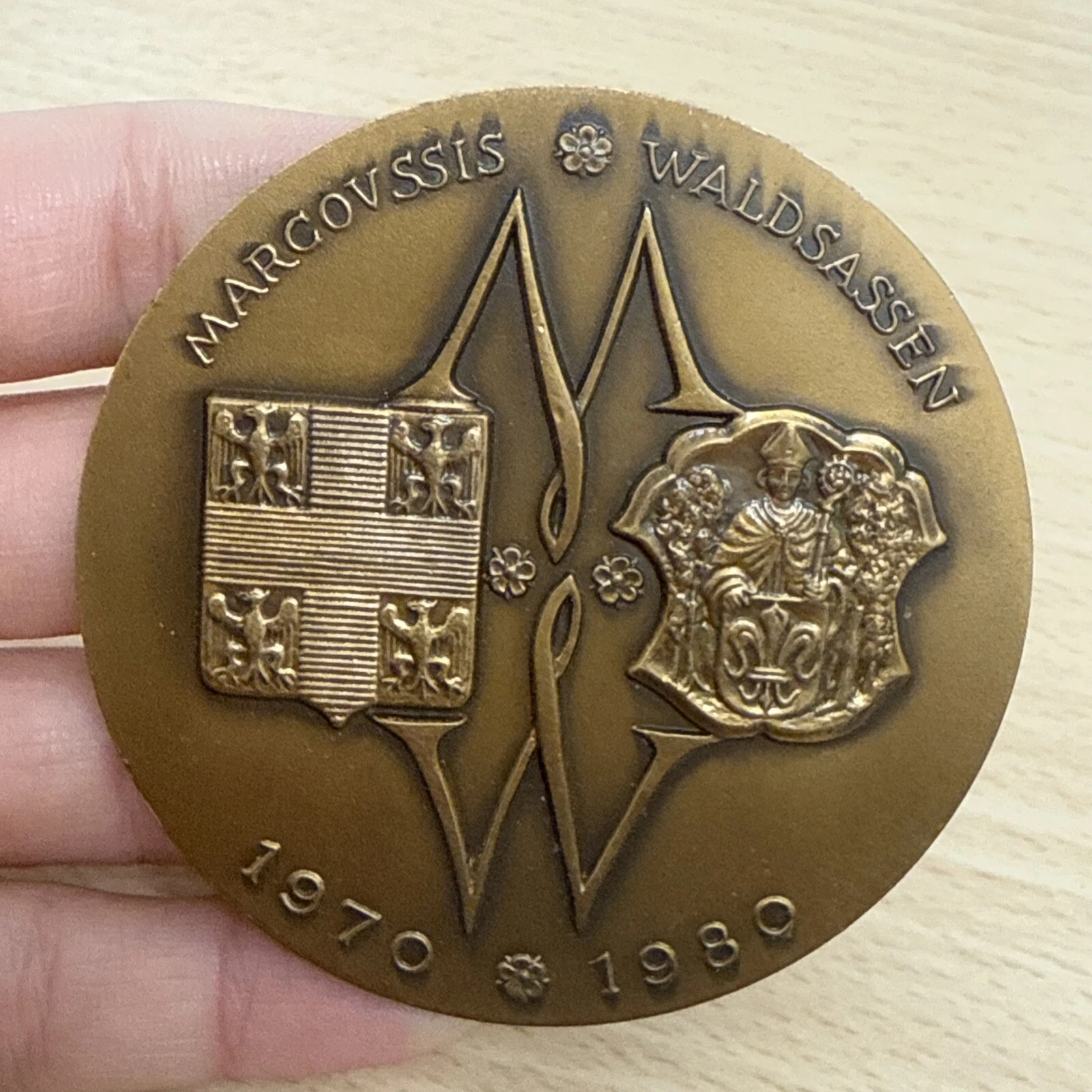 Médaille Marcoussis Waldsassen 1970 1980 En Bronze