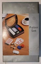 Poker Set with Cards, Dice and Wooden Case