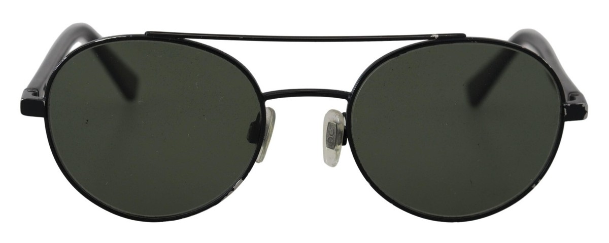 DOLCE & GABBANA Sunglasses DG2245 Matte Black Steel Frame Green