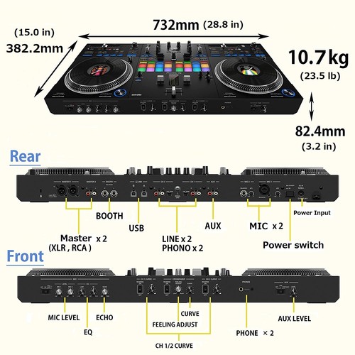Pioneer DJ DDJ-REV7 Motorized DJ Controller Professional PCDJ Serato DJ Pro - Picture 7 of 9