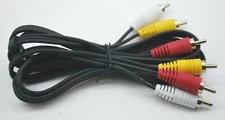 NEW 6 Ft RCA A/V COMPOSITE CableS DVD/VCR/SAT YELLO RED WHITE CONNECTORS